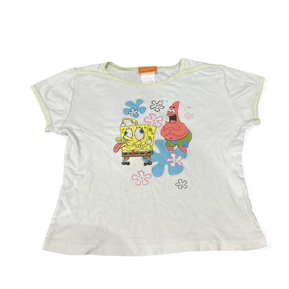 Vintage Spongebob Squarepants white baby tee